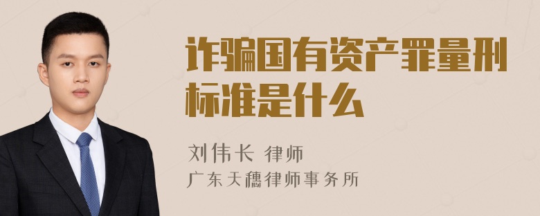 诈骗国有资产罪量刑标准是什么