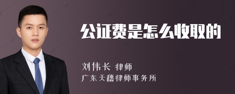 公证费是怎么收取的