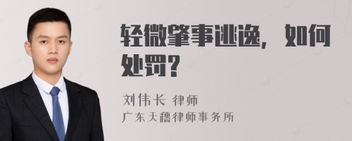 轻微肇事逃逸，如何处罚?