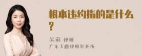 根本违约指的是什么?