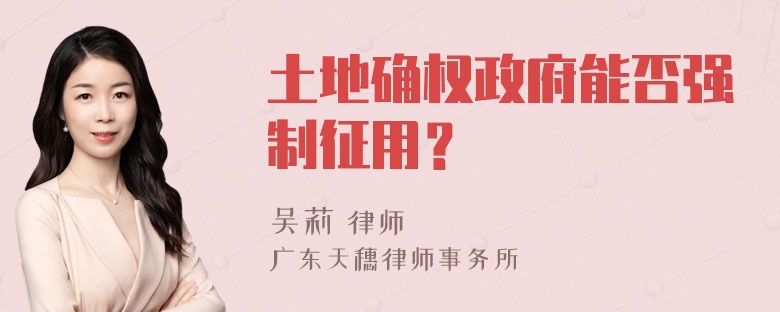 土地确权政府能否强制征用？