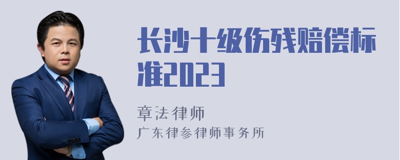 长沙十级伤残赔偿标准2023