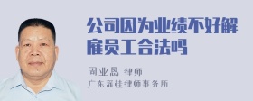 公司因为业绩不好解雇员工合法吗