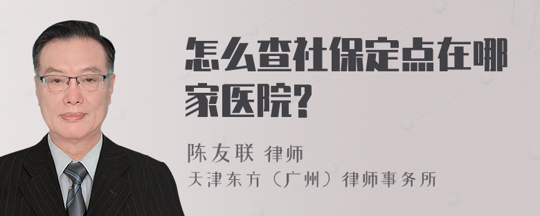 怎么查社保定点在哪家医院?