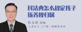 民法典怎么规定孩子抚养权归属