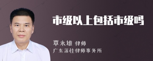 市级以上包括市级吗