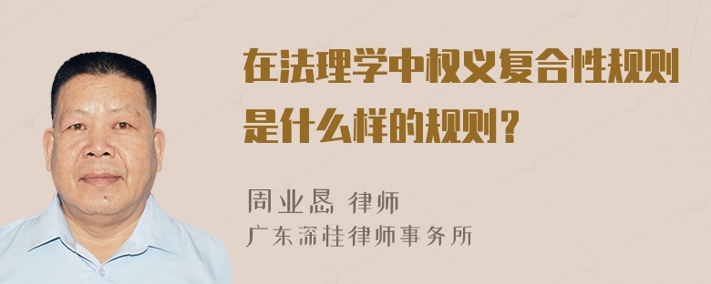 在法理学中权义复合性规则是什么样的规则？