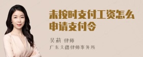 未按时支付工资怎么申请支付令