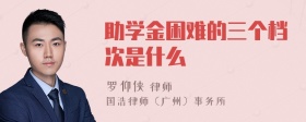 助学金困难的三个档次是什么