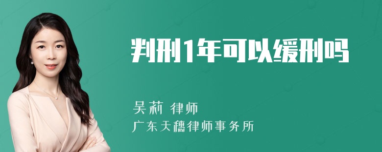 判刑1年可以缓刑吗