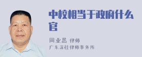 中校相当于政府什么官