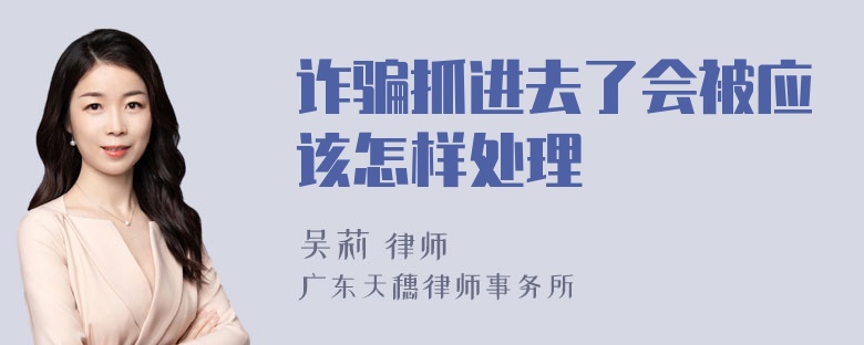 诈骗抓进去了会被应该怎样处理