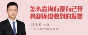 怎么查询有没有已开具却还没收到的发票