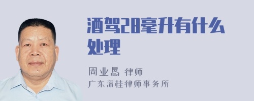 酒驾28毫升有什么处理