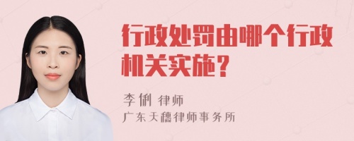 行政处罚由哪个行政机关实施？