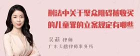 刑法中关于聚众阻碍被收买的儿童罪的立案规定有哪些