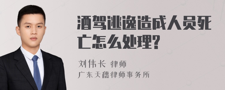 酒驾逃逸造成人员死亡怎么处理?