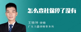 怎么查社保停了没有