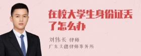 在校大学生身份证丢了怎么办