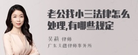 老公找小三法律怎么处理,有哪些规定