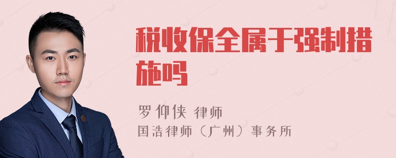 税收保全属于强制措施吗