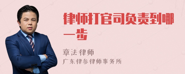 律师打官司负责到哪一步