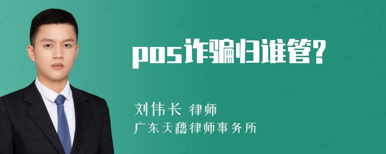 pos诈骗归谁管?