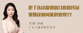 犯了违法提供出口退税凭证罪既遂如何量刑处罚?？