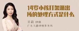 14岁小孩打架派出所的处理方式是什么