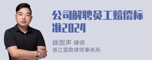 公司解聘员工赔偿标准2024