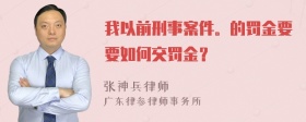 我以前刑事案件。的罚金要要如何交罚金？