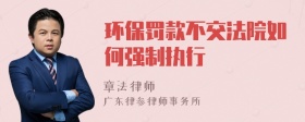 环保罚款不交法院如何强制执行