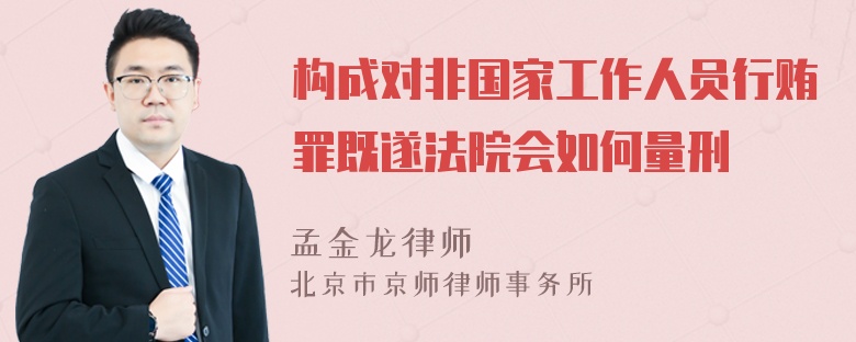 构成对非国家工作人员行贿罪既遂法院会如何量刑