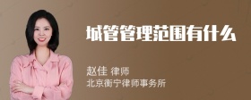 城管管理范围有什么