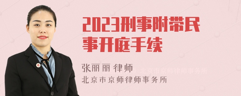 2023刑事附带民事开庭手续