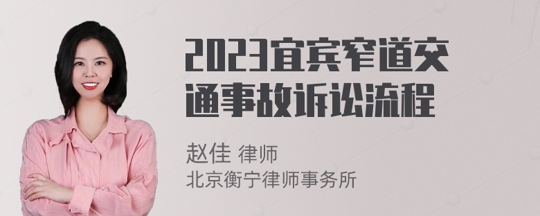 2023宜宾窄道交通事故诉讼流程