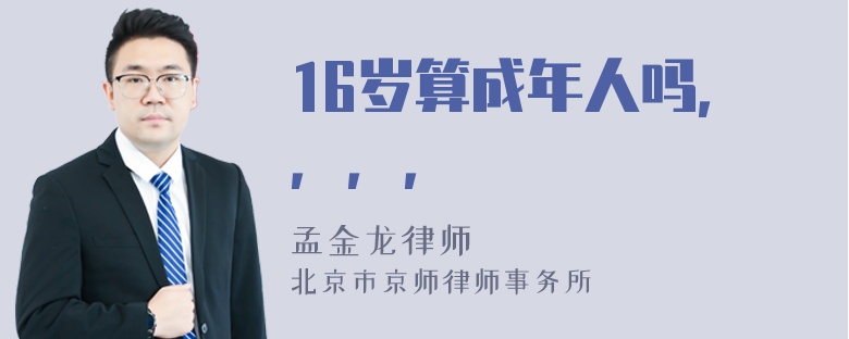 16岁算成年人吗，，，，