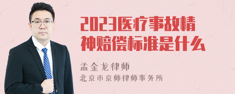 2023医疗事故精神赔偿标准是什么