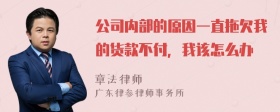 公司内部的原因一直拖欠我的货款不付，我该怎么办