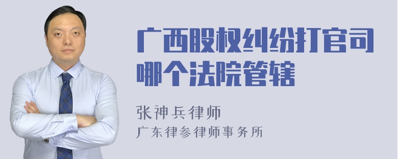 广西股权纠纷打官司哪个法院管辖