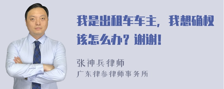 我是出租车车主，我想确权该怎么办？谢谢！