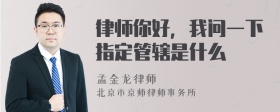 律师你好，我问一下指定管辖是什么