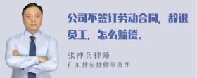 公司不签订劳动合同，辞退员工，怎么赔偿。