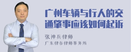 广州车辆与行人的交通肇事应该如何起诉