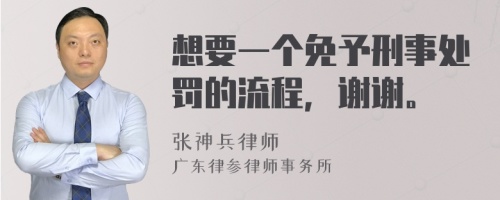 想要一个免予刑事处罚的流程，谢谢。