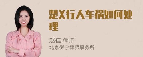 楚X行人车祸如何处理