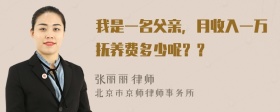 我是一名父亲，月收入一万抚养费多少呢？？