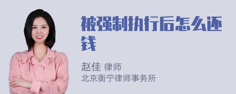 被强制执行后怎么还钱