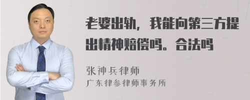 老婆出轨，我能向第三方提出精神赔偿吗。合法吗