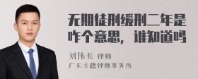 无期徒刑缓刑二年是咋个意思，谁知道吗